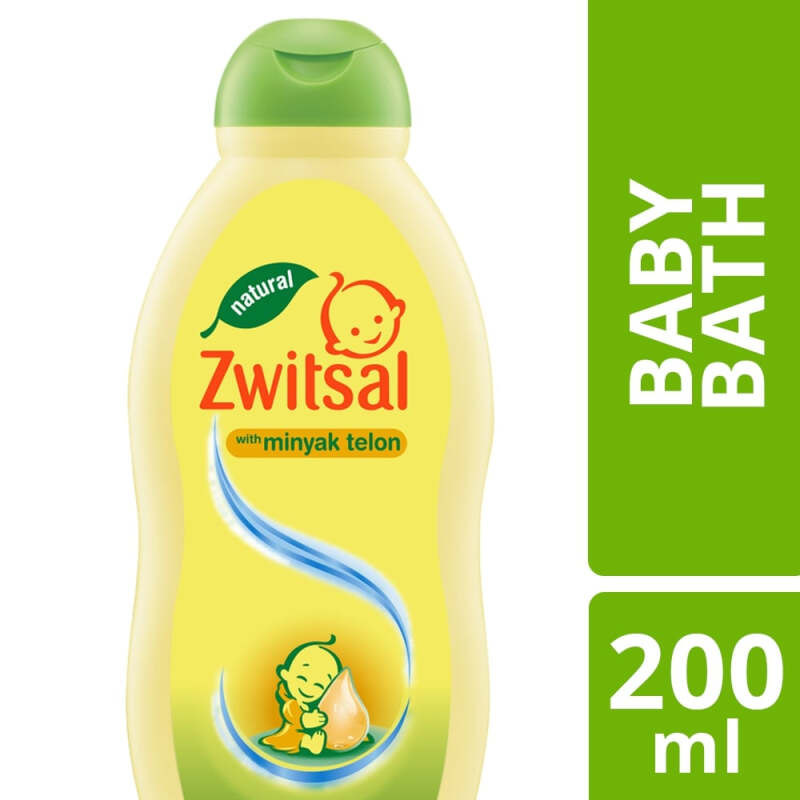 Zwitsal Natural Sabun Baby Bath With Minyak Telon 200ml - A